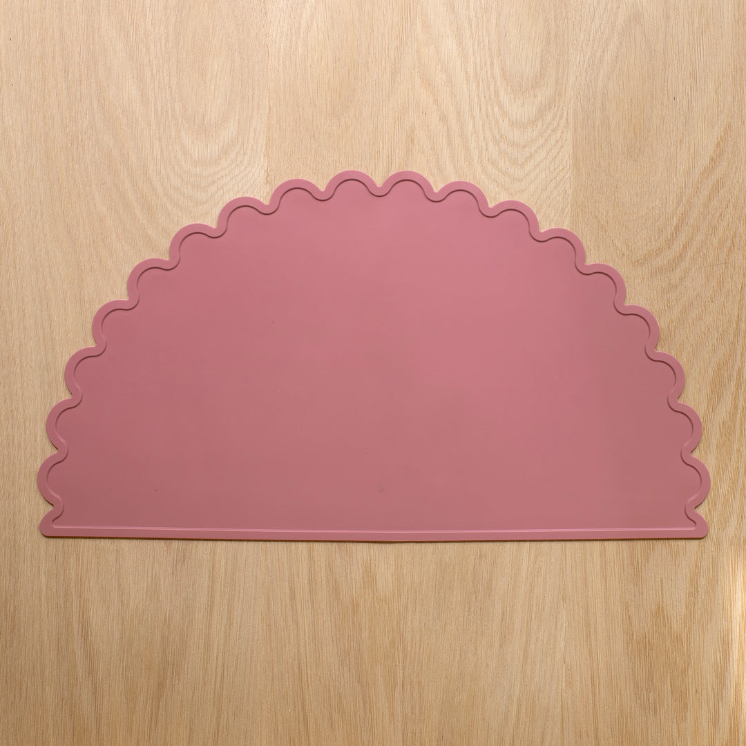 Mabel & Fox - Silicone Scalloped Placemat - Pink - Mabel & Fox