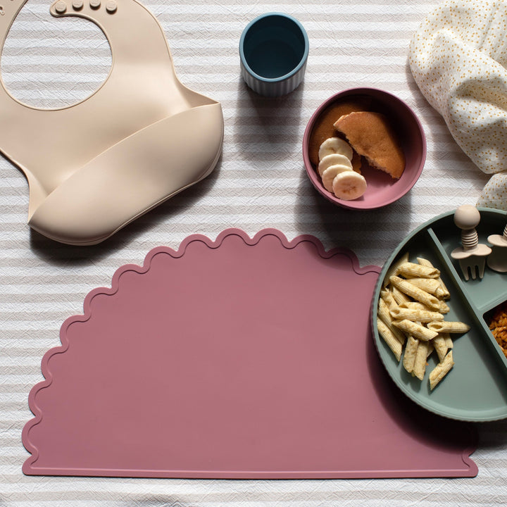 Mabel & Fox - Silicone Scalloped Placemat - Pink - Mabel & Fox