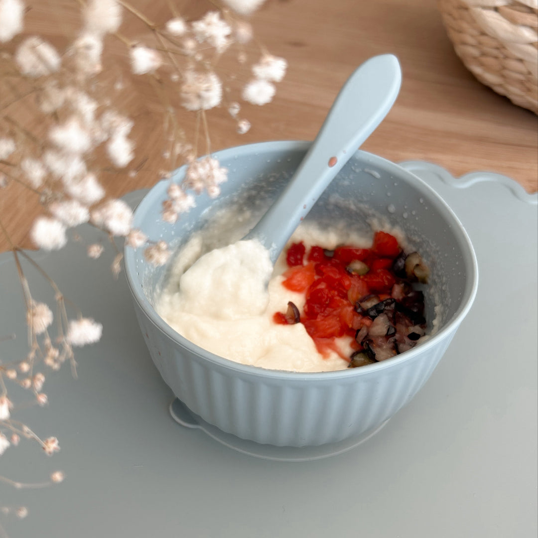 Mabel & Fox - Silicone Spoon & Fork Set - Blue - Mabel & Fox