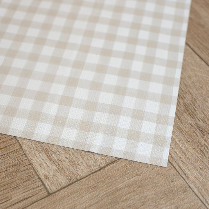 Mabel & Fox - Splash Mat - Beige Gingham - Mabel & Fox