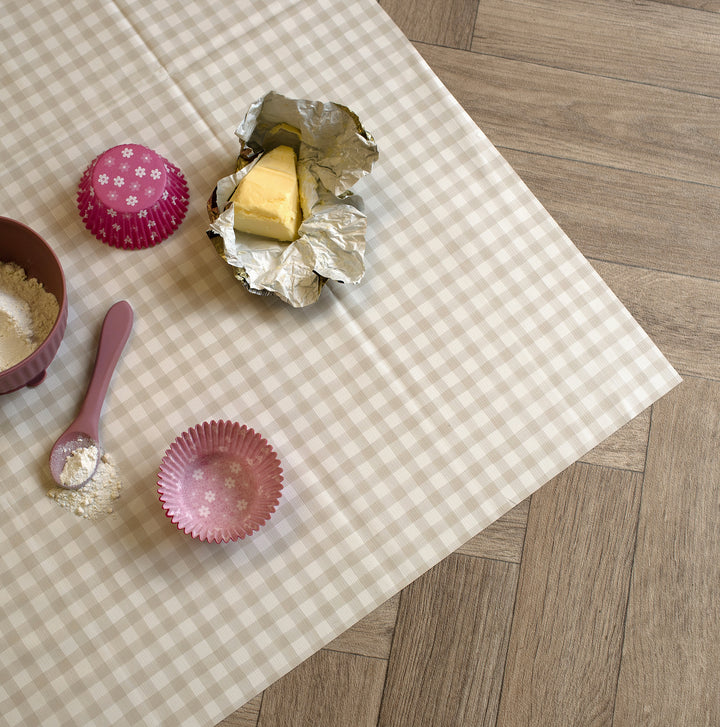 Mabel & Fox - Splash Mat - Beige Gingham - Mabel & Fox
