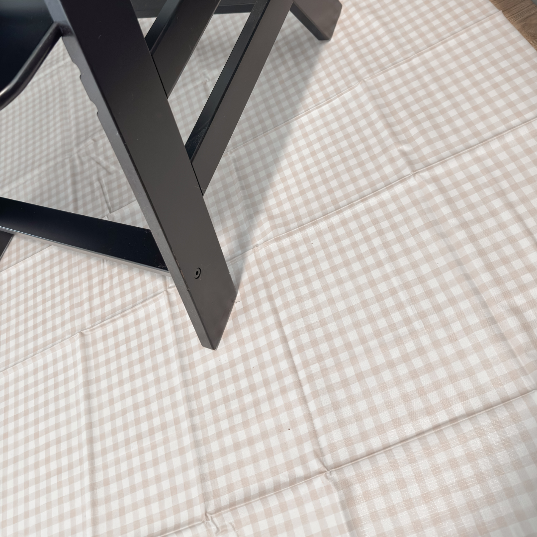 Mabel & Fox - Splash Mat - Beige Gingham - Mabel & Fox