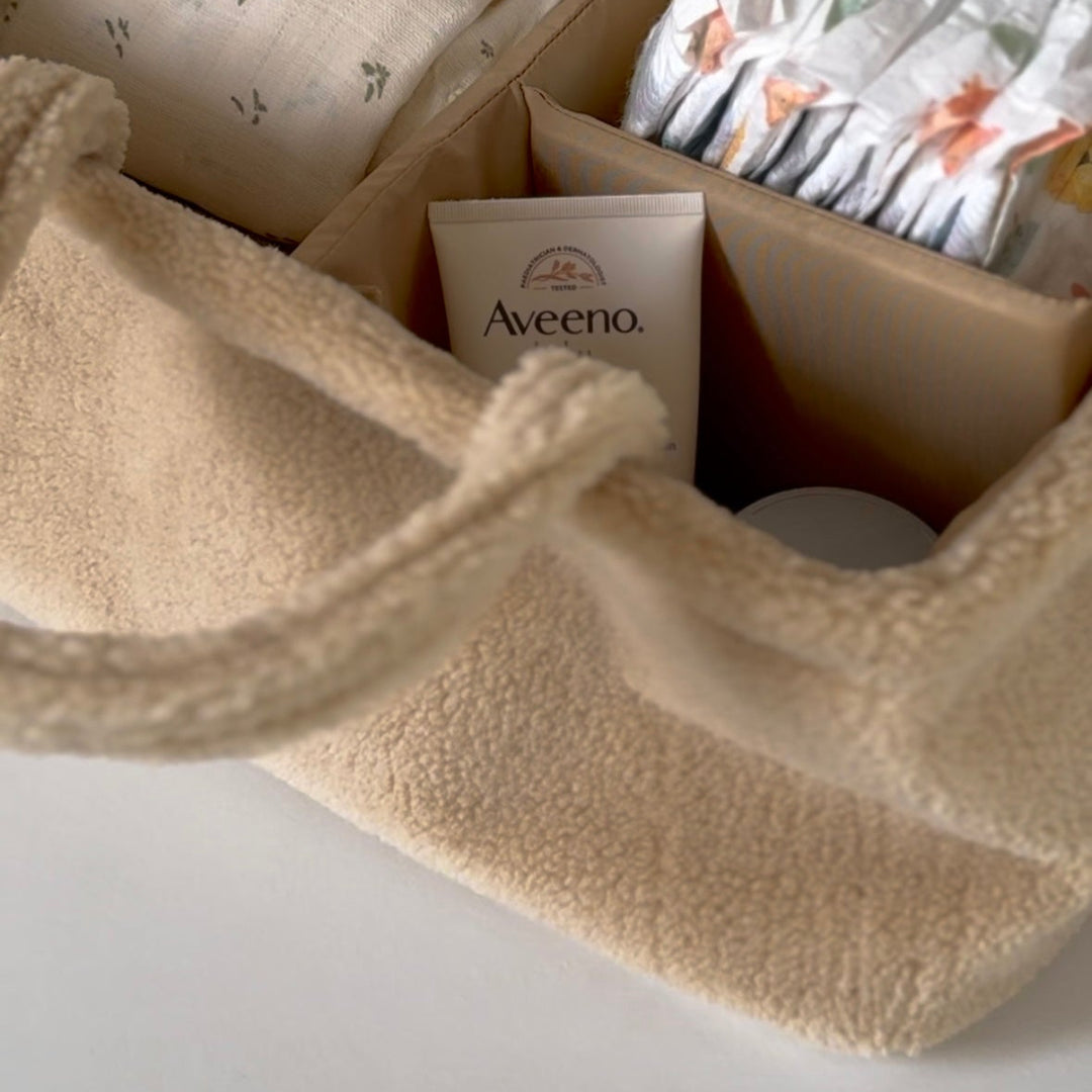 Mabel & Fox - Teddy Nappy Caddy - Biscuit - Mabel & Fox