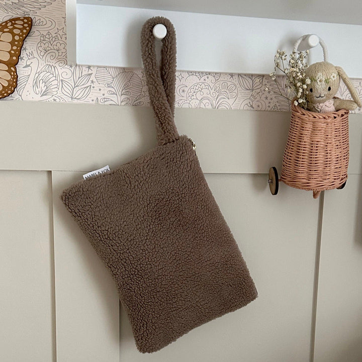 Mabel & Fox - Teddy Pouch - Ash Brown - Mabel & Fox