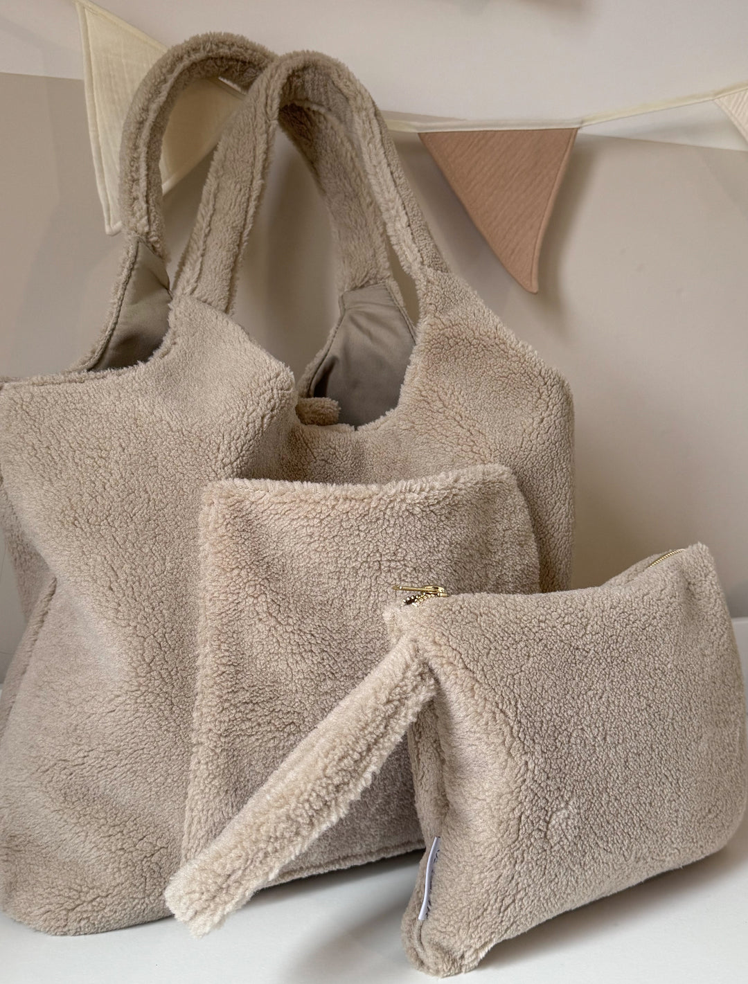 Mabel & Fox - Teddy Pouch - Biscuit - Mabel & Fox