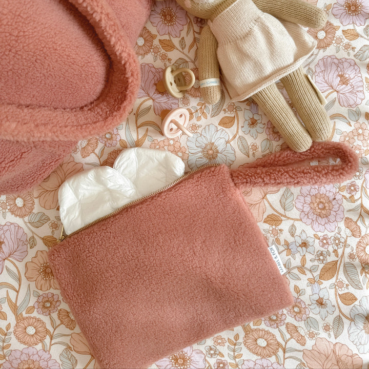 Mabel & Fox - Teddy Pouch - Rose Pink - Mabel & Fox