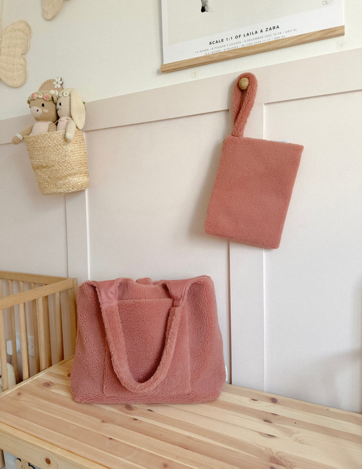 Mabel & Fox - Teddy Pouch - Rose Pink - Mabel & Fox
