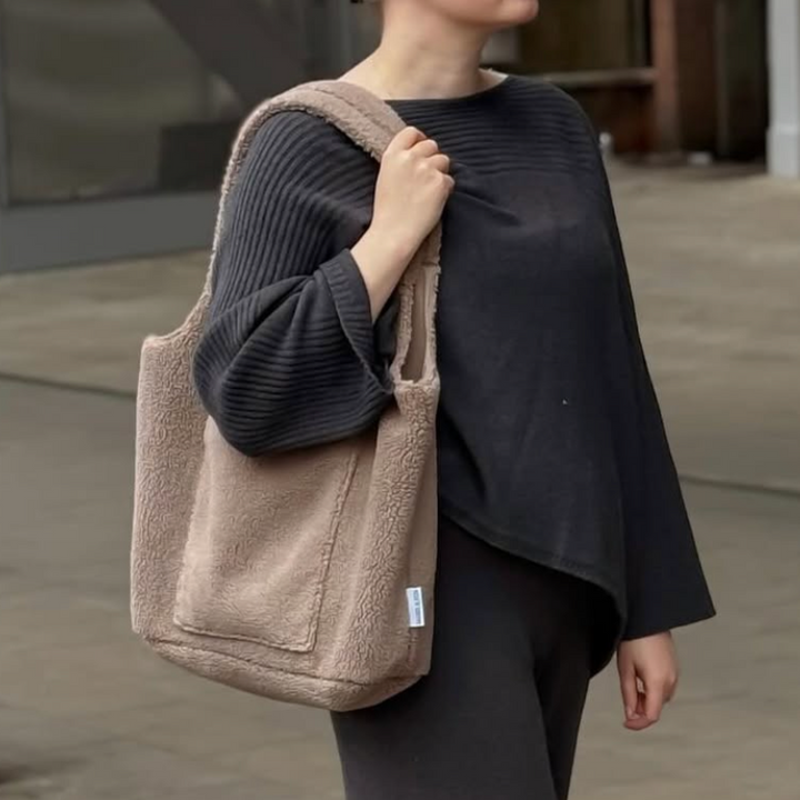 Mabel & Fox - Teddy Tote Bag - Ash Brown - Mabel & Fox
