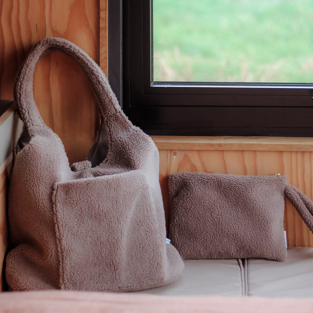 Mabel & Fox - Teddy Tote Bag - Ash Brown - Mabel & Fox