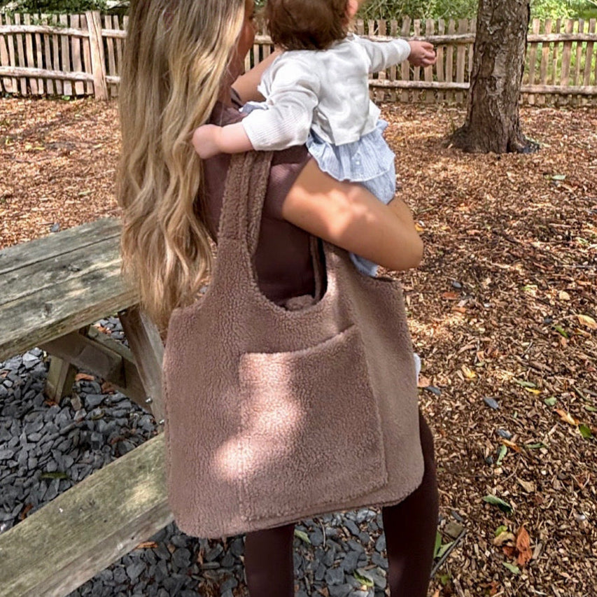 Mabel & Fox - Teddy Tote Bag - Ash Brown - Mabel & Fox