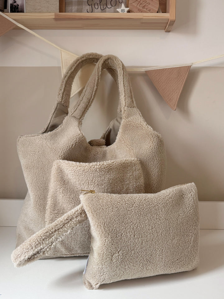 Mabel & Fox - Teddy Tote Bag - Biscuit - Mabel & Fox