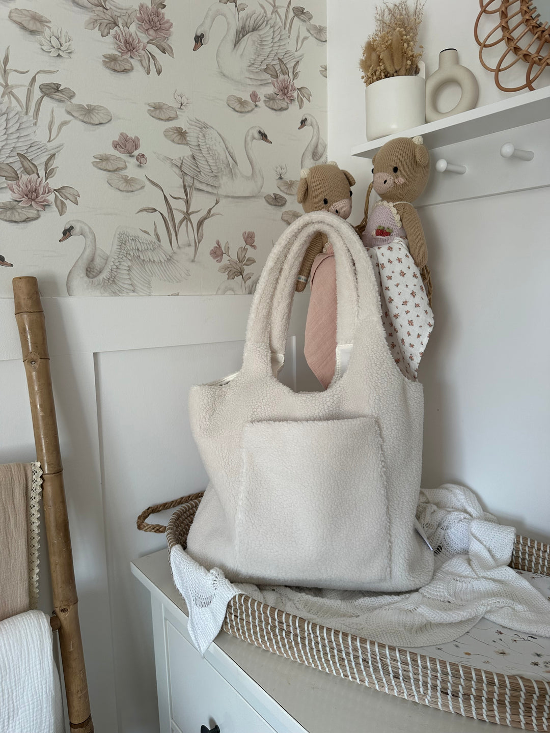 Mabel & Fox - Teddy Tote Bag - Milk - Mabel & Fox