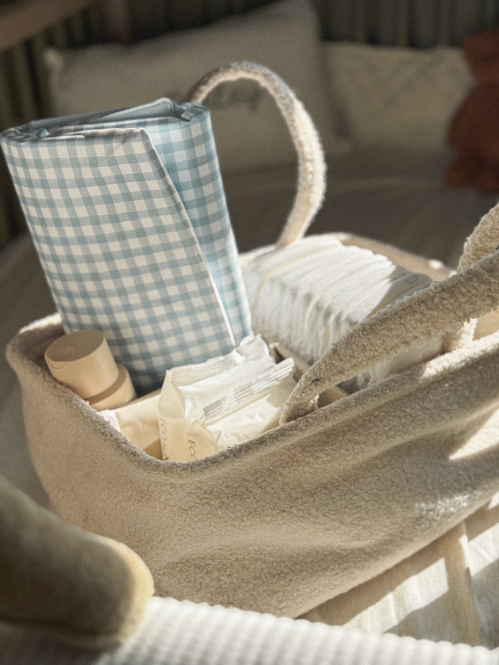 Mabel & Fox - Travel Changing Mat - Blue Gingham - Mabel & Fox