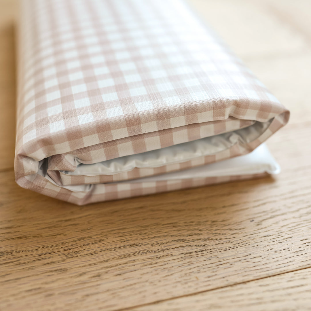 Mabel & Fox - Travel Changing Mat - Blush Gingham - Mabel & Fox