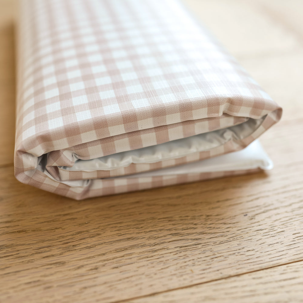 Mabel & Fox - Travel Changing Mat - Blush Gingham - Mabel & Fox