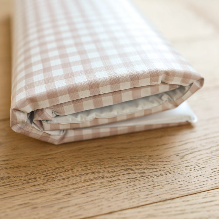 Mabel & Fox - Travel Changing Mat - Blush Gingham - Mabel & Fox