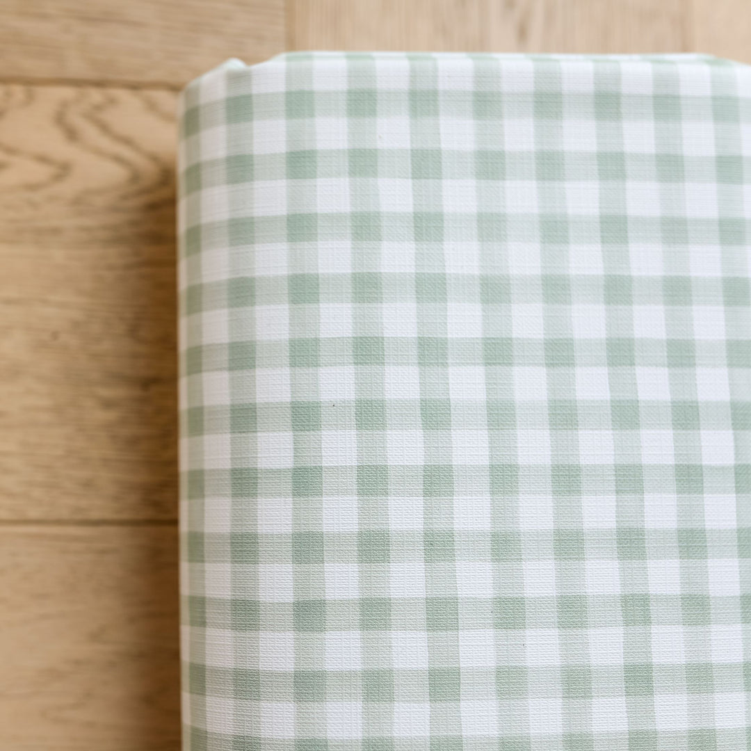 Mabel & Fox - Travel Changing Mat - Sage Gingham - Mabel & Fox