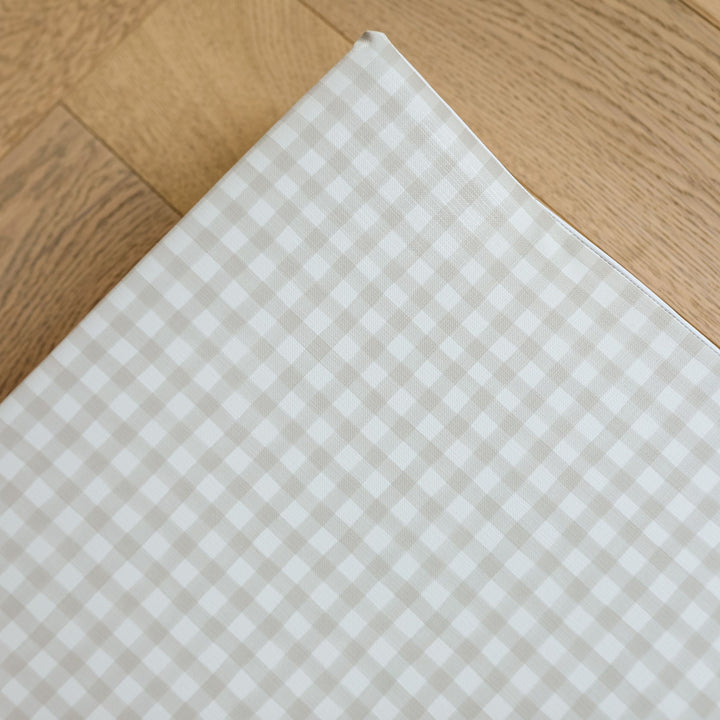 Mabel & Fox - Wedge Baby Changing Mat - Beige Gingham - Mabel & Fox