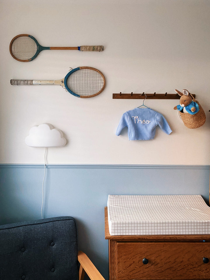 Mabel & Fox - Wedge Baby Changing Mat - Beige Gingham - Mabel & Fox