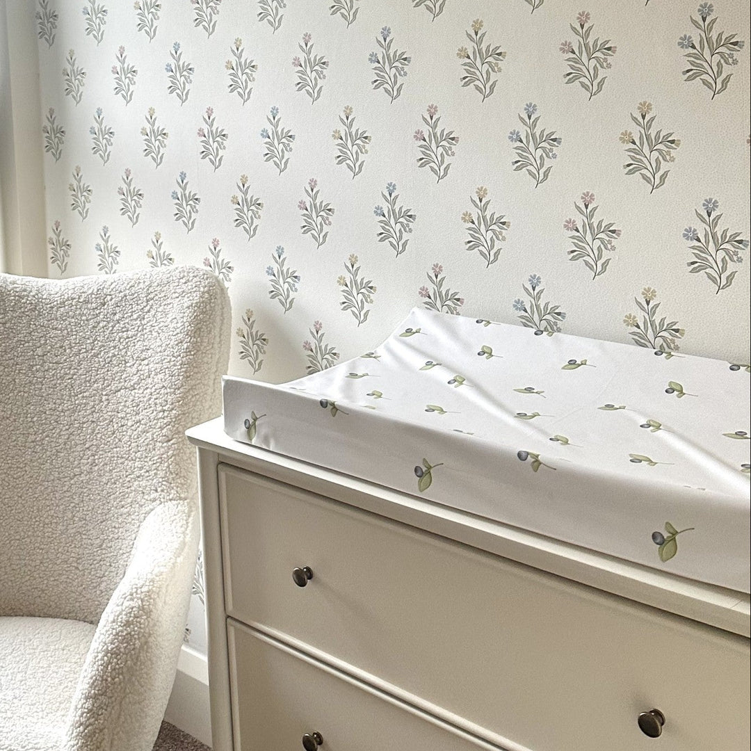 Mabel & Fox - Wedge Baby Changing Mat - Berry Cute - Mabel & Fox