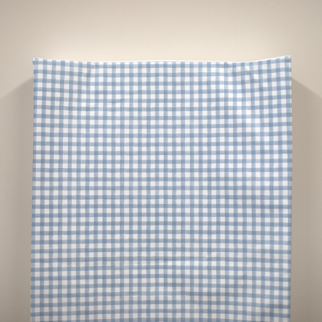 Mabel & Fox - Wedge Baby Changing Mat - Blue Gingham - Mabel & Fox