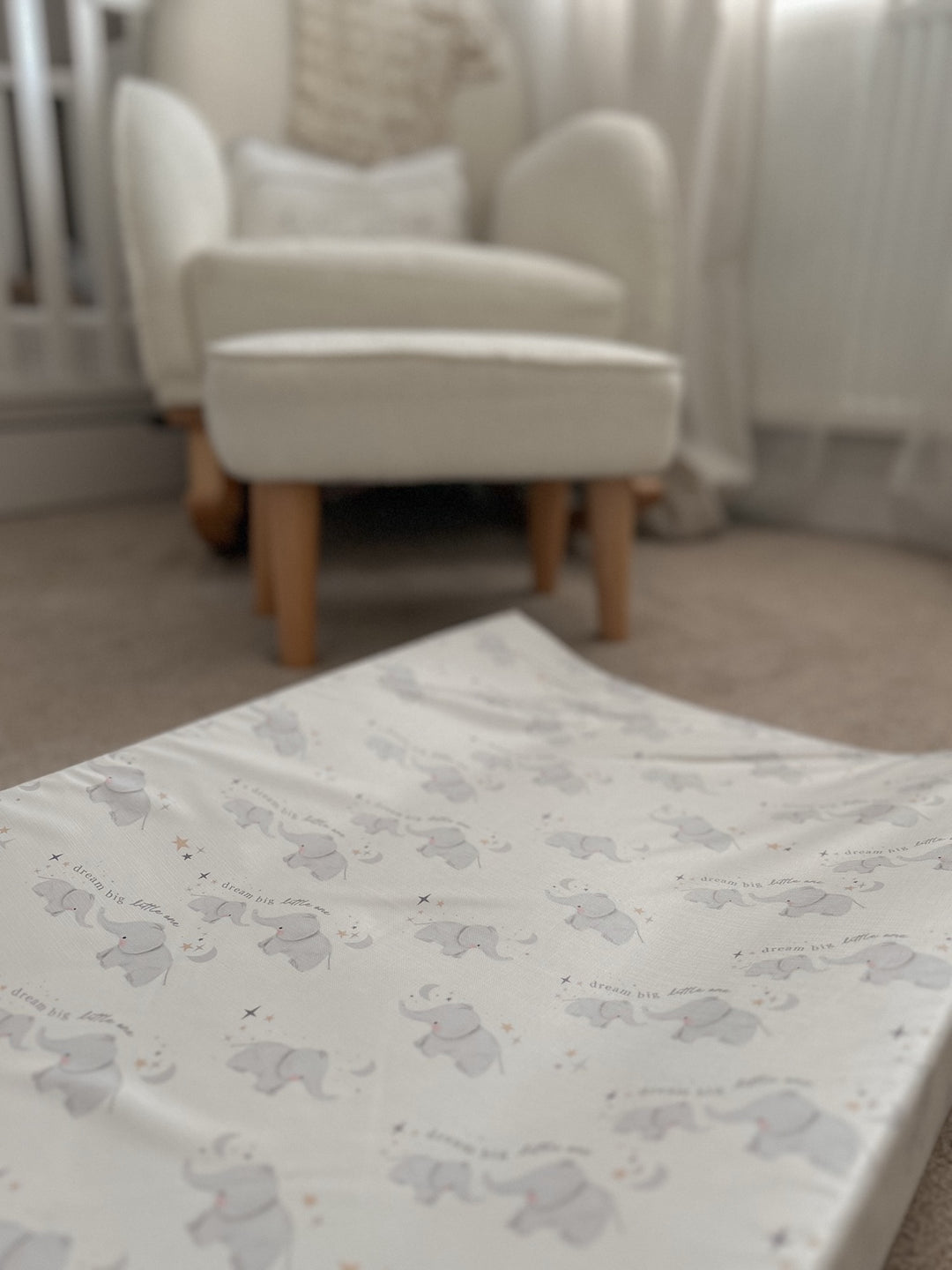 Mabel & Fox - Wedge Baby Changing Mat - Elephants - Mabel & Fox