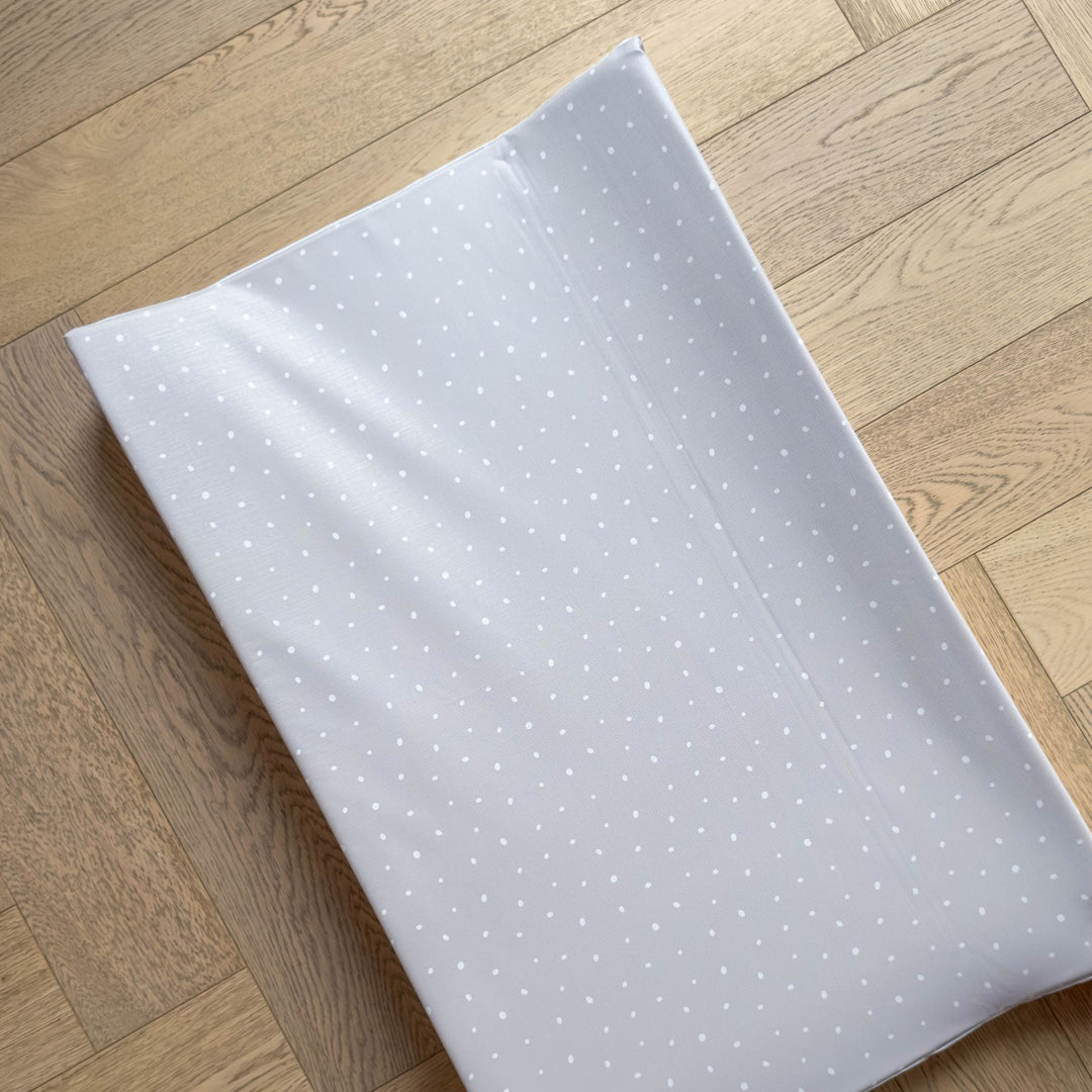Mabel & Fox - Wedge Baby Changing Mat - Grey Spotty - Mabel & Fox