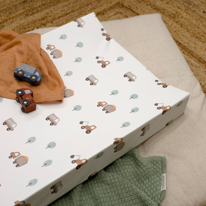 Mabel & Fox - Wedge Baby Changing Mat - Little Wheels - Mabel & Fox