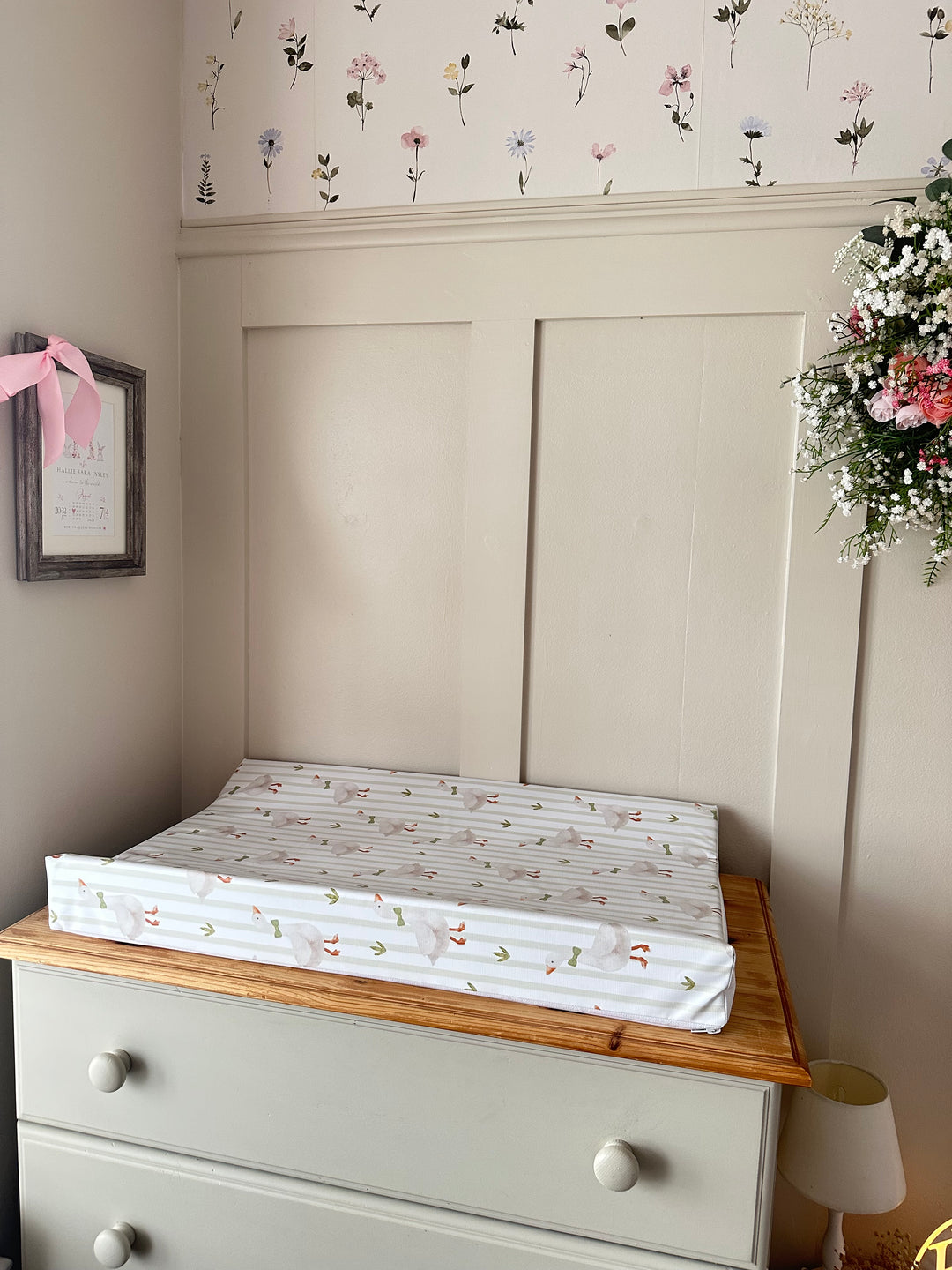 Mabel & Fox - Wedge Baby Changing Mat - Mr Goose - Mabel & Fox