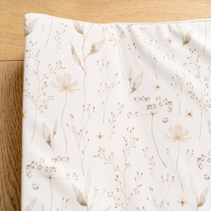 Mabel & Fox - Wedge Baby Changing Mat - Natural Wildflowers - Mabel & Fox