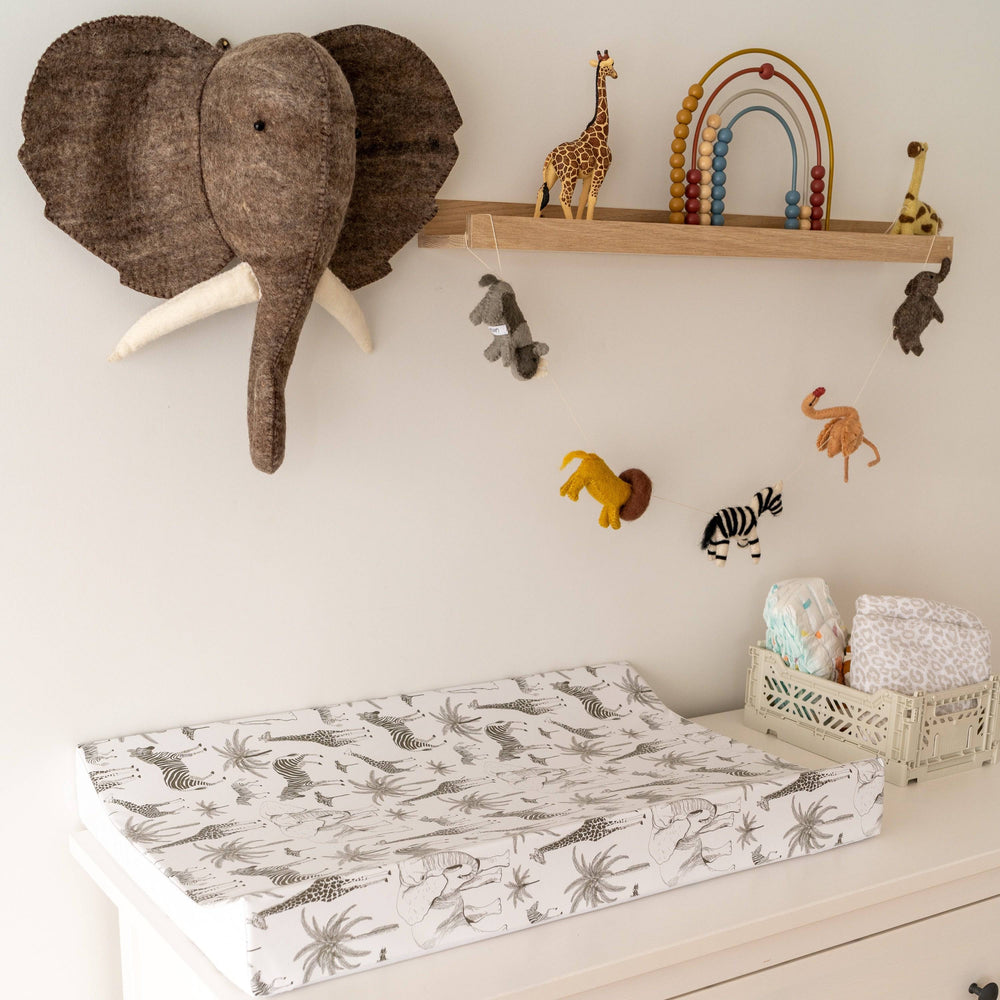 Mabel & Fox - Wedge Baby Changing Mat - Safari - Mabel & Fox