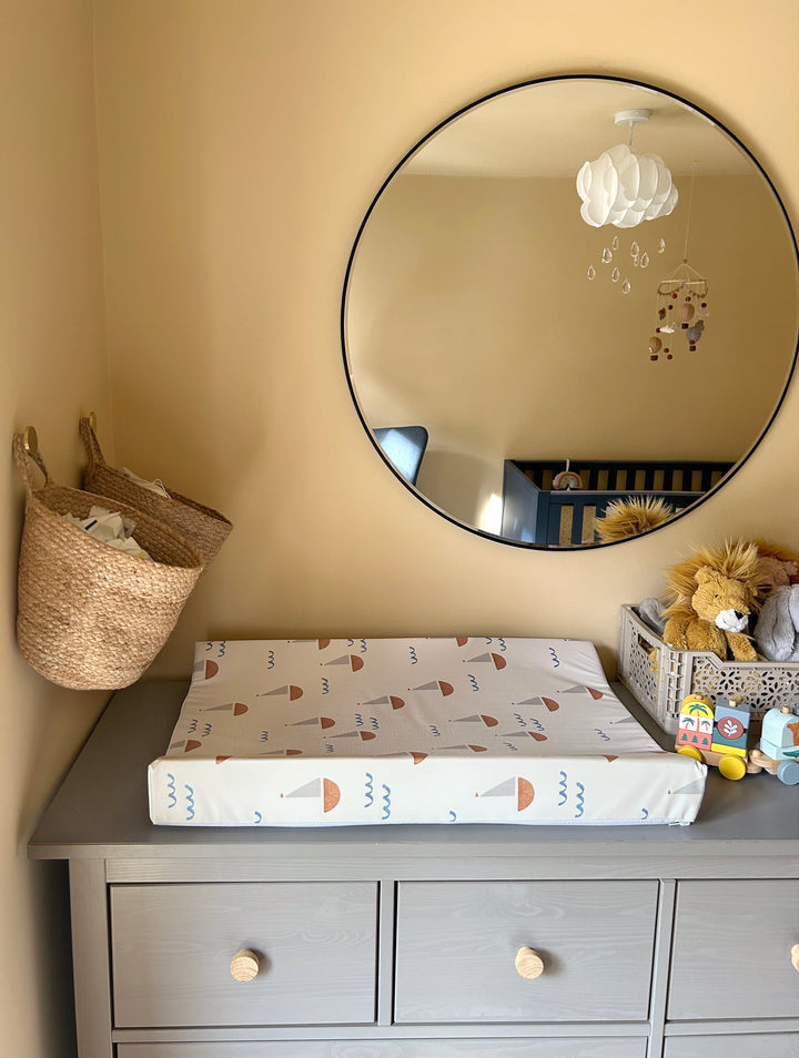 Mabel & Fox - Wedge Baby Changing Mat - Sail Away - Mabel & Fox