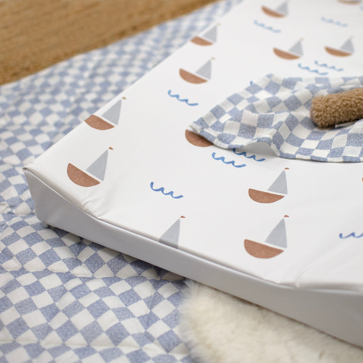 Mabel & Fox - Wedge Baby Changing Mat - Sail Away - Mabel & Fox