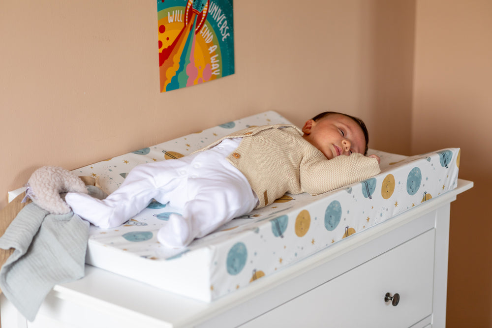 Mabel & Fox - Wedge Baby Changing Mat - Space Explorer - Mabel & Fox