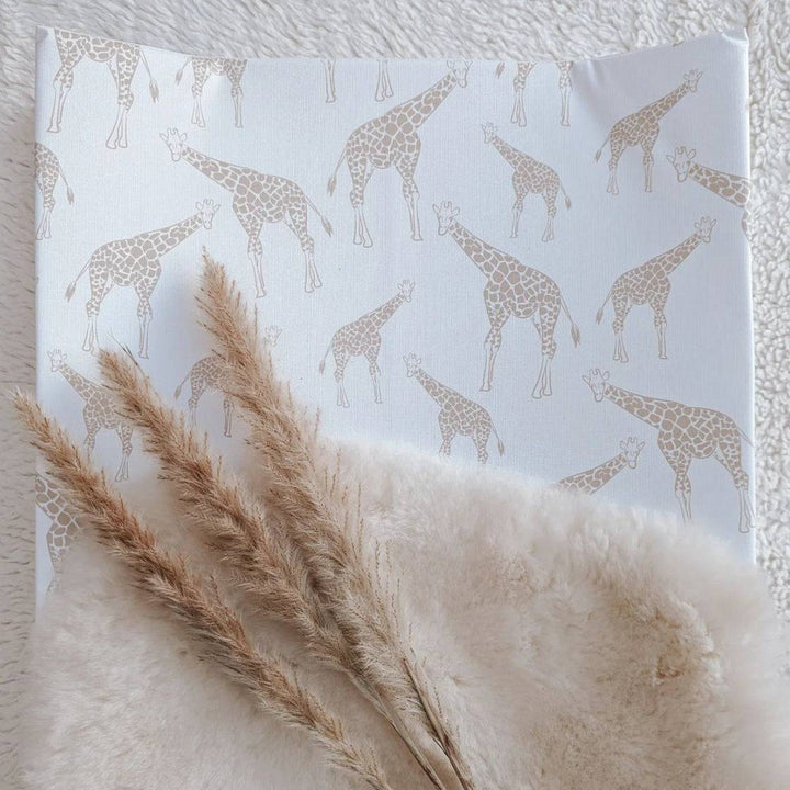 Mabel & Fox - Wedge Changing Mat - Beige Giraffe - Mabel & Fox