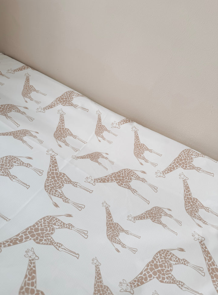 Mabel & Fox - Wedge Changing Mat - Beige Giraffe - Mabel & Fox