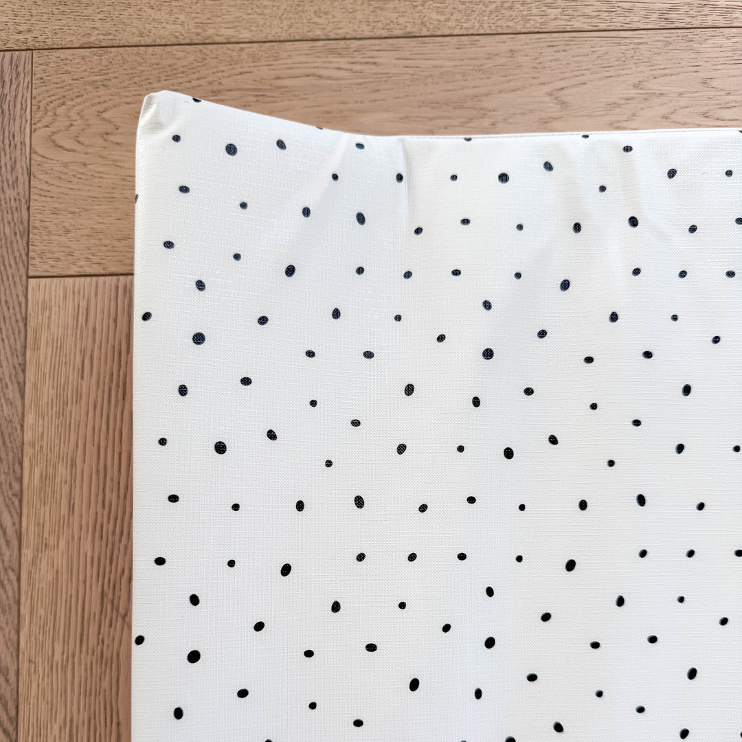 Mabel & Fox - Wedge Changing Mat - Monochrome Spotty - Mabel & Fox