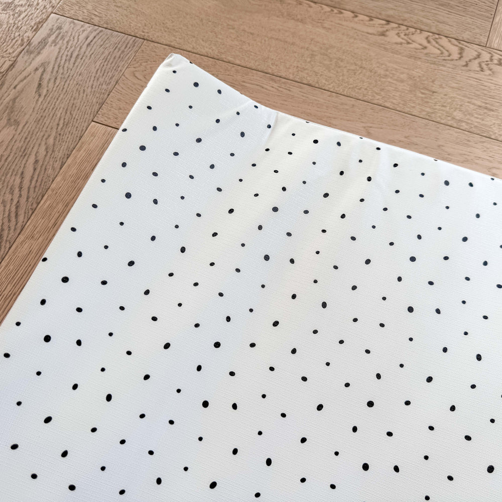 Mabel & Fox - Wedge Changing Mat - Monochrome Spotty - Mabel & Fox