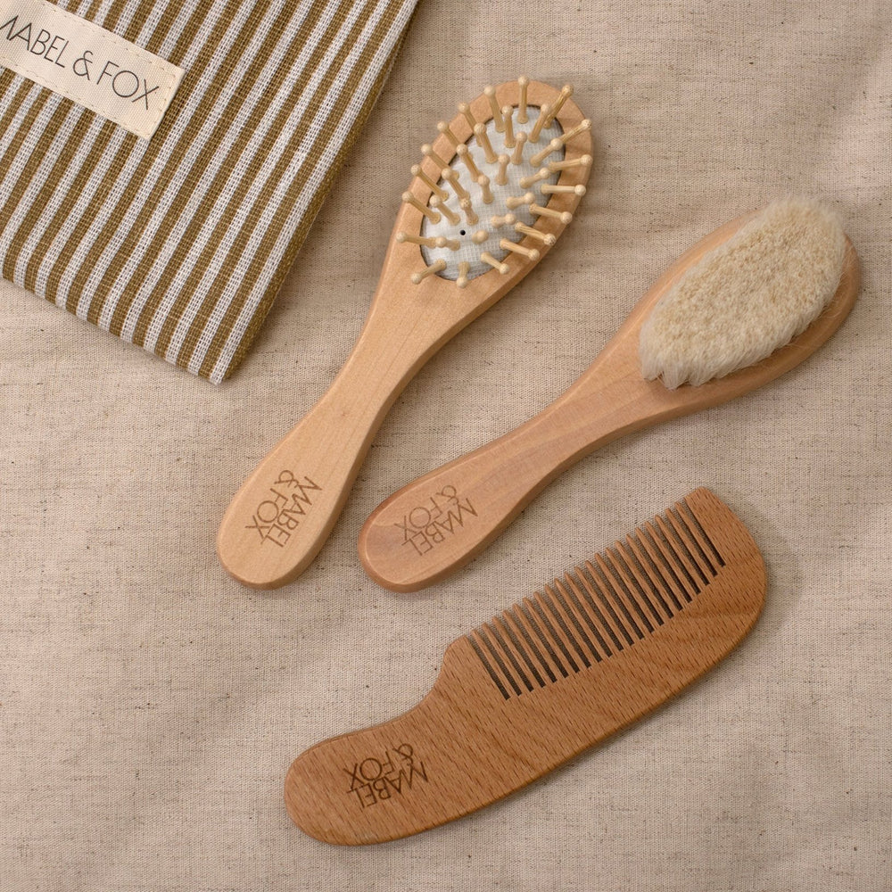 Mabel & Fox - Wooden Brush Set (3 Pack) - Mabel & Fox