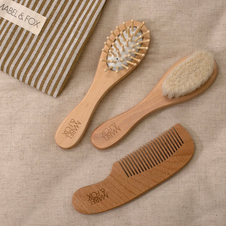 Mabel & Fox - Wooden Brush Set (3 Pack) - Mabel & Fox