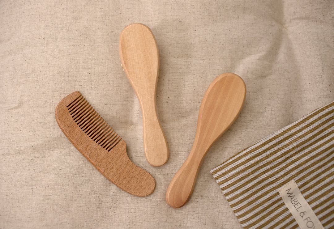 Mabel & Fox - Wooden Brush Set (3 Pack) - Mabel & Fox