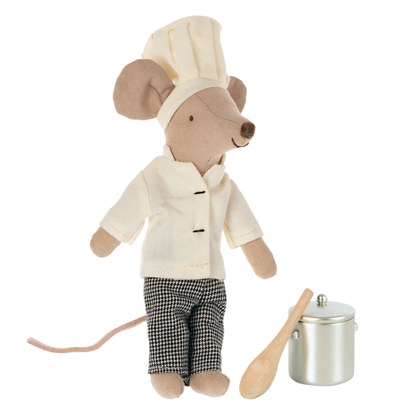 Maileg – Big Brother Mouse - Chef With Soup Pot & Spoon - Mabel & Fox