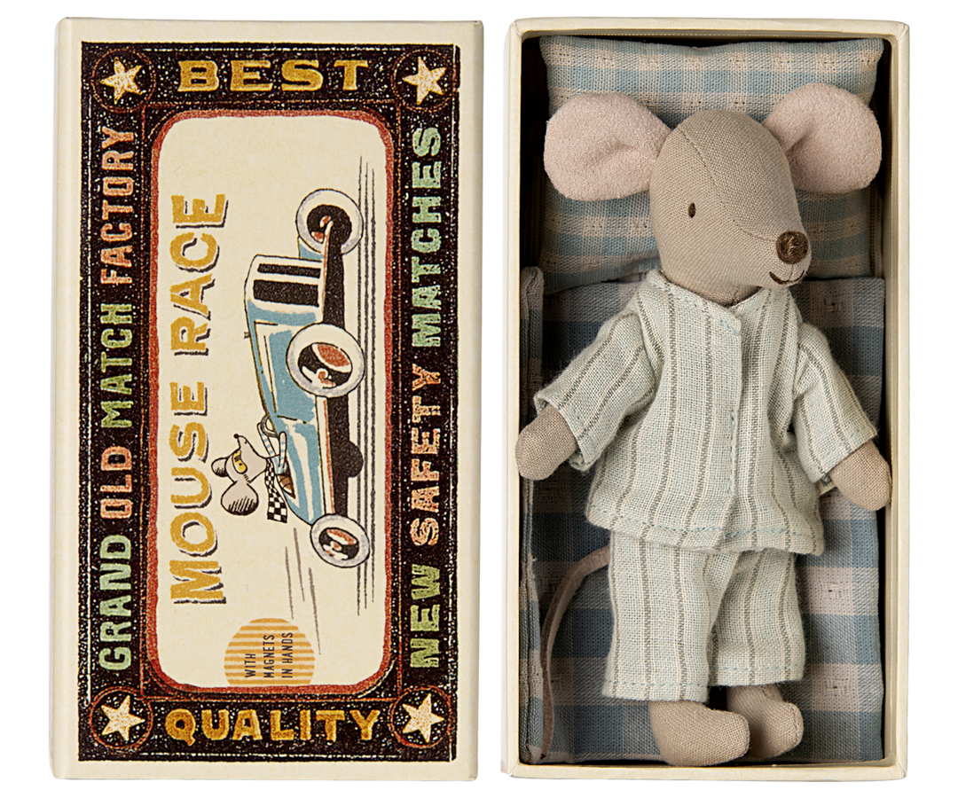 Maileg – Big Brother Mouse in Matchbox - Off White - Mabel & Fox