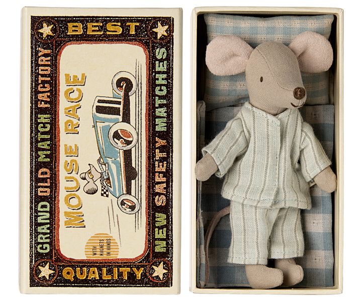 Maileg – Big Brother Mouse in Matchbox - Off White - Mabel & Fox