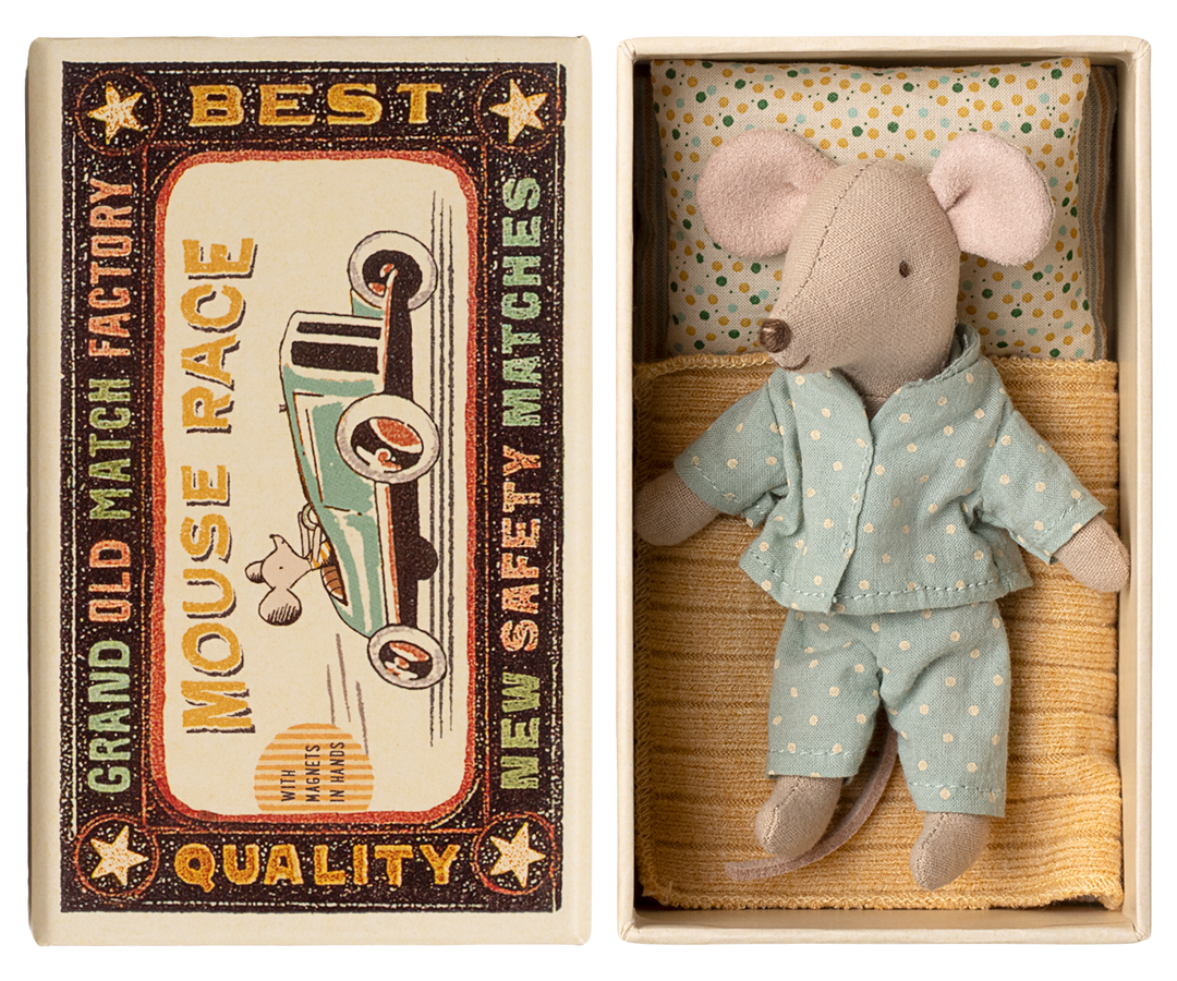 Maileg – Little Brother Mouse in Matchbox - Mabel & Fox