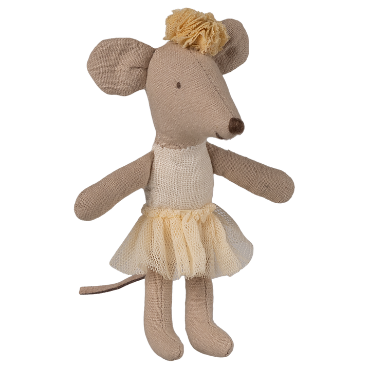 Maileg – Little Sister Ballerina Mouse - Off White - Mabel & Fox