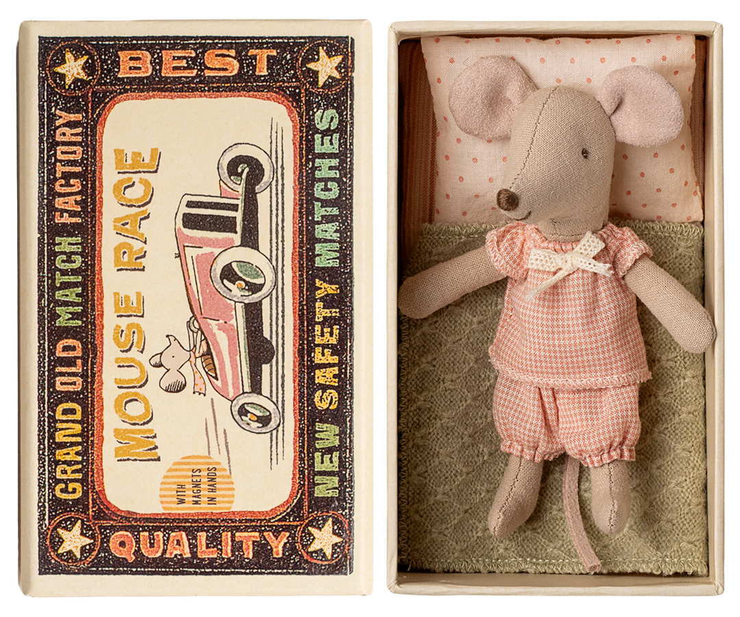 Maileg – Little Sister Mouse in Matchbox - Mabel & Fox