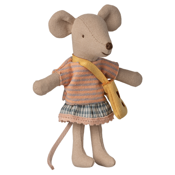 Maileg - Little Sister Mouse with Bag - Mabel & Fox
