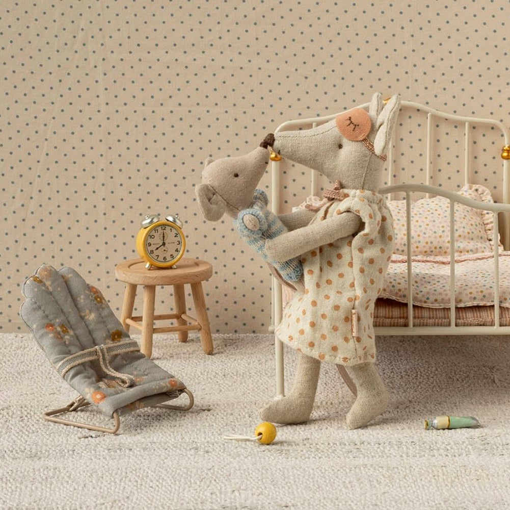 Maileg – Mouse Alarm Clock - Yellow - Mabel & Fox