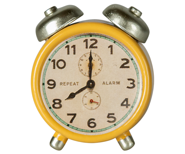 Maileg – Mouse Alarm Clock - Yellow - Mabel & Fox
